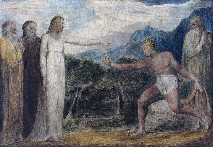 William Blake, Christ Giving Sight to Bartimaeus (ca. 1800)